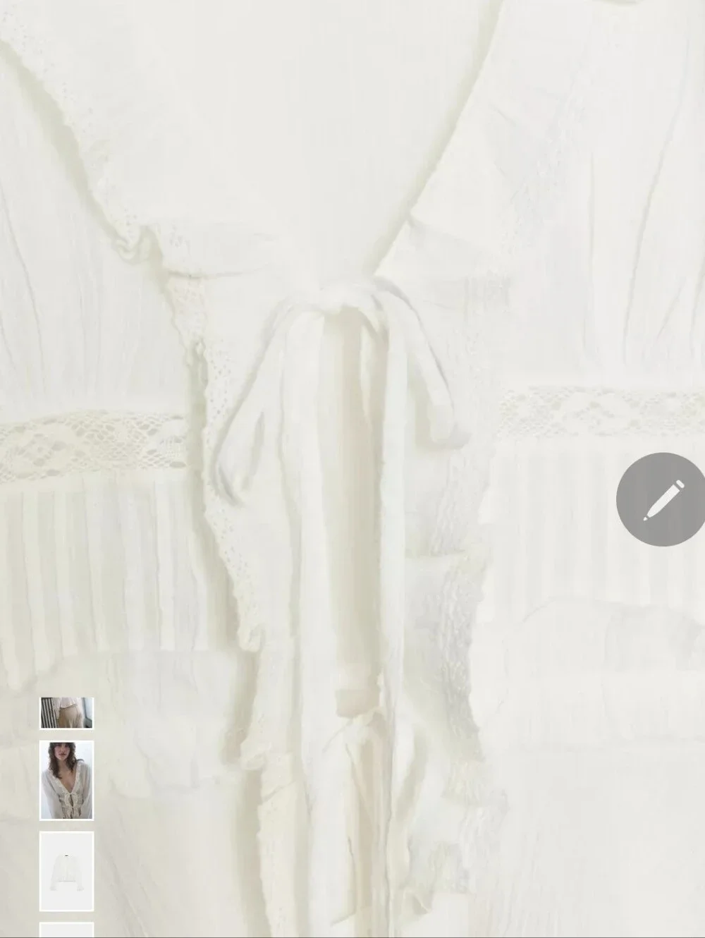Zara sheer white